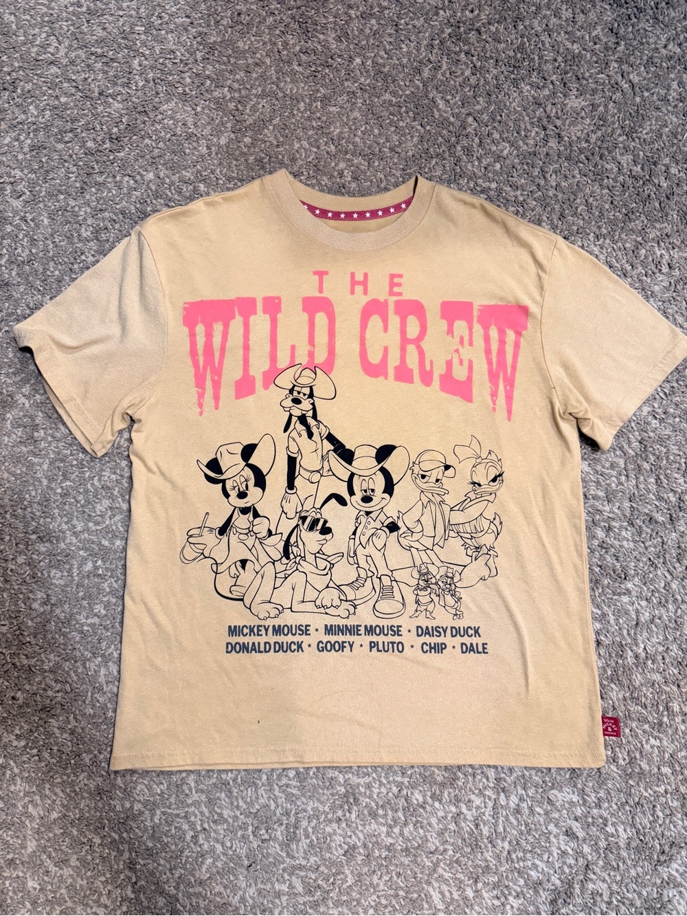 Disney Mickey & Friends Graphic Tee - Tan & Pink